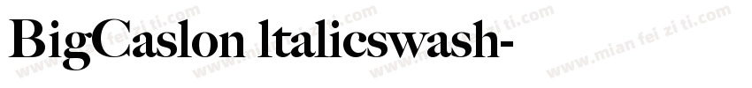 BigCaslon ltalicswash字体转换